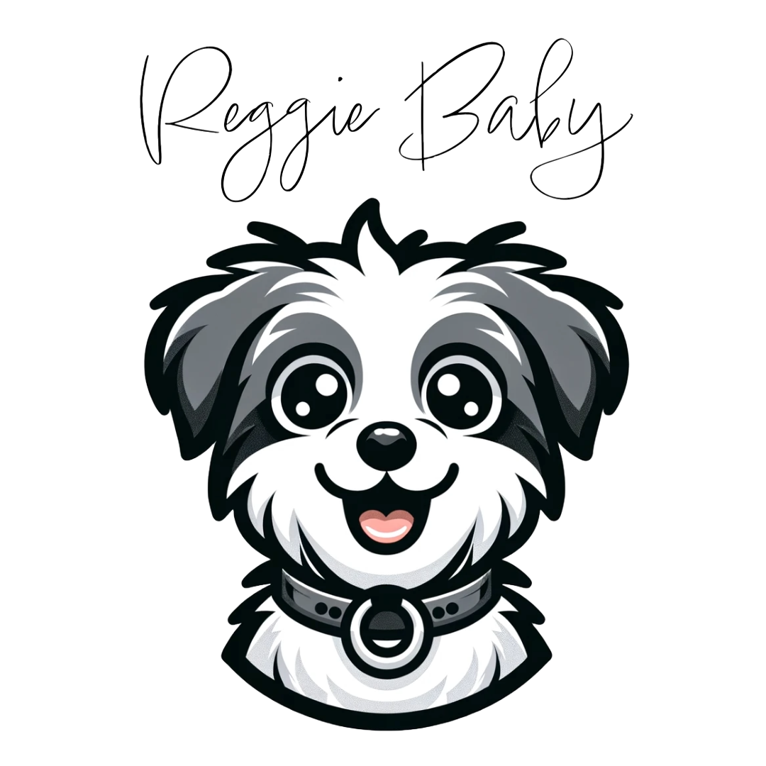 Cartoon design of a puppy dog for a button